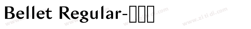 Bellet Regular字体转换